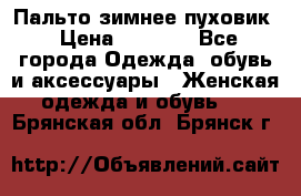 Пальто зимнее пуховик › Цена ­ 2 500 - Все города Одежда, обувь и аксессуары » Женская одежда и обувь   . Брянская обл.,Брянск г.